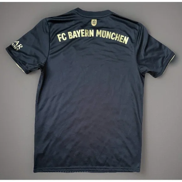 FC Bayern Munchen Adidas 21 22 Away Kit Soccer Jersey Black Logo Medium JBHS - Picture 2 of 11